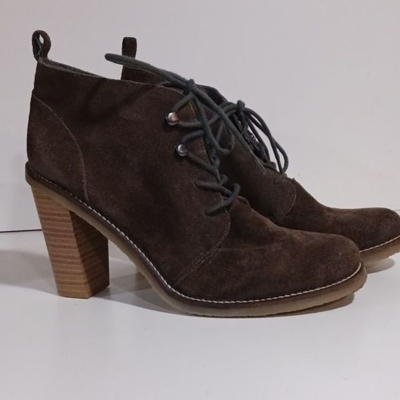 Kelsey Dagger Charlot brown suede ankle boots 8.5 - Picture 2 of 10
